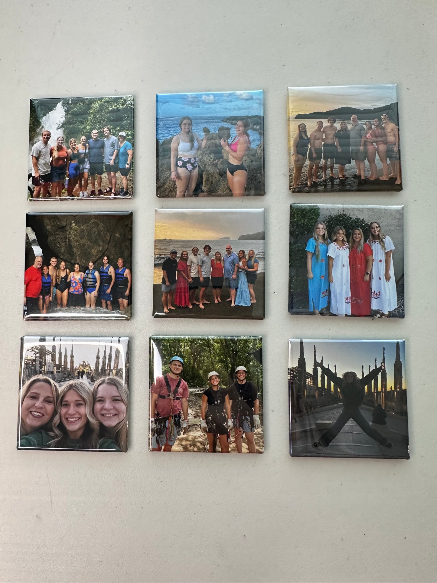 Custom 2"x 2" Square Photo Magnets (Pack of 9)